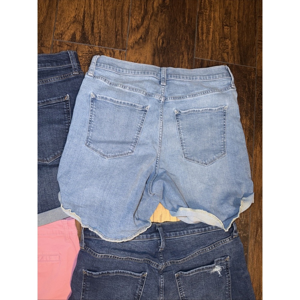 ANA A New Approach Jean Shorts Sz 12 Cuffed Blue Denim Set Of 4 Summer - Picture 7 of 8